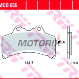 Brzdové destičky -TRW- MCB655, Yamaha GTS1000/GTS1000A ABS (1993-2000)