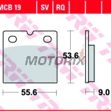Brzdové destičky -TRW- MCB19, Aprilia AF1, Benelli Sei/650, BMW K & R series, Ducati Paso/SS, Laverda RGS/SFC, Moto Guzzi California/Le Mans, MZ ETZ/Saxon, Norton Interpol (1974-2005)