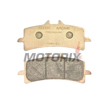Brzdové destičky -FERODO- FDB2260XRAC, Aprilia RSV4 1000, Ducati 848/1098/1198/1299, Hypermotard 1100, Monster 1200, Multistrada 1200/1260, Panigale 1199/1299, Streetfighter 1099, Husaberg FS 650, Husqvarna FS 450/Nuda 900, Kawasaki H2/ZX-10R/Z1000, KTM 4