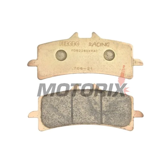 Brzdové destičky -FERODO- FDB2260XRAC, Aprilia RSV4 1000, Ducati 848/1098/1198/1299, Hypermotard 1100, Monster 1200, Multistrada 1200/1260, Panigale 1199/1299, Streetfighter 1099, Husaberg FS 650, Husqvarna FS 450/Nuda 900, Kawasaki H2/ZX-10R/Z1000, KTM 4