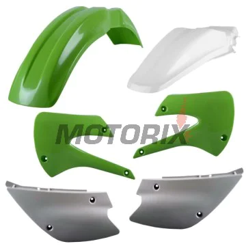 Sada plastů -POLISPORT- červené/bílé, KAWASAKI KX 85 2001-2013