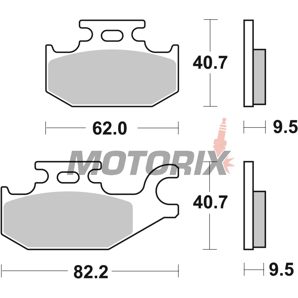 Brzdové destičky -BREMBO- 07GR49SD, Bombardier Outlander 400/Cannondale 400-440/Kawasaki KFX 450R/Suzuki Burgman 125 (2001-2011)