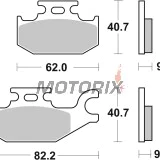 Brzdové destičky -BREMBO- 07GR49SD, Bombardier Outlander 400/Cannondale 400-440/Kawasaki KFX 450R/Suzuki Burgman 125 (2001-2011)