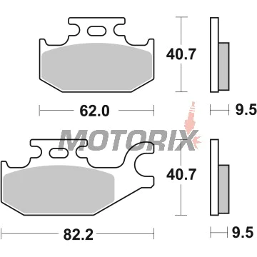 Brzdové destičky -BREMBO- 07GR49SD, Bombardier Outlander 400/Cannondale 400-440/Kawasaki KFX 450R/Suzuki Burgman 125 (2001-2011)