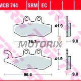 Brzdové destičky -TRW- MCB744SRM, sintrované, Aprilia SR, Sportcity; Derbi Boulevard; Vespa/Piaggio 946, Beverly, Carnaby, Fly, GT, GTS, GTV, Granturismo, Hexagon, Liberty, MP3, Primavera, Skipper, Sprint, Typhoon, X7, X8, X9, X10 (2000-2017)