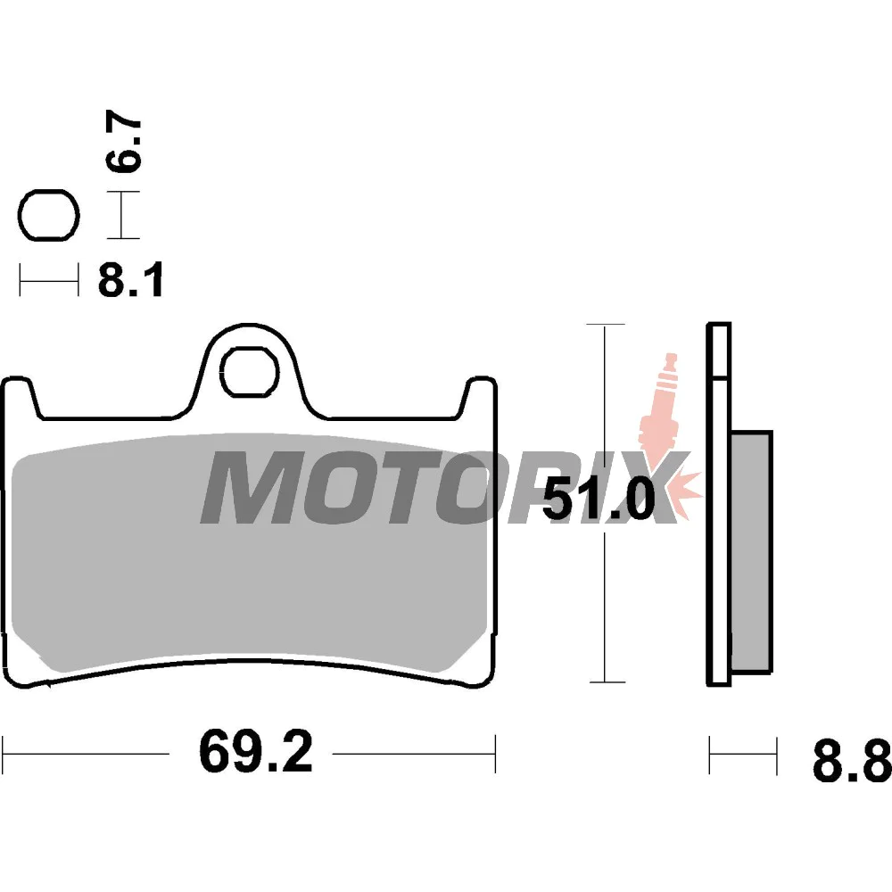 Brzdové destičky -BREMBO- 07YA23RC, Yamaha BT Bulldog/FJR1300/FZ1 Fazer/FZ6/TDM900/XJR1300/YZF-R1/YZF-R6