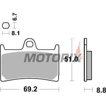 Brzdové destičky -BREMBO- 07YA23SA, Yamaha BT 1100 Bulldog, FJ-09 900, FJR 1300, FZ1 1000, FZ6 600, FZ8 800, FZR 400, FZS 600-1000, MT-01 1700, MT-07 700, MT-09 850, MT-10 1000, MXT 850, Niken 847GT, TDM 900, TZ 125, Tracer 700GT, XJR 1300, XP 530 T-Max, 