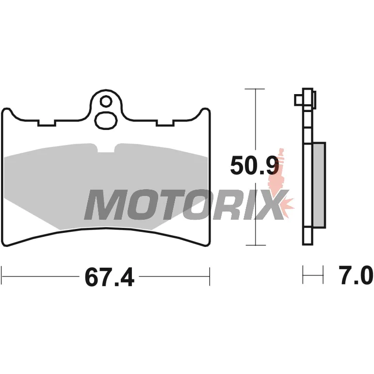 Brzdové destičky -BREMBO- 07GR56SR, Aprilia RS 125/AF1 125, MZ Skorpion 660, Sachs Roadster 650/800, Sachs XTC 125, Yamaha TDR 125 & DT 80