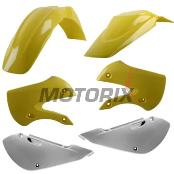 Sada plastů -POLISPORT- žluté/bílé, SUZUKI RM 65 2003-2005