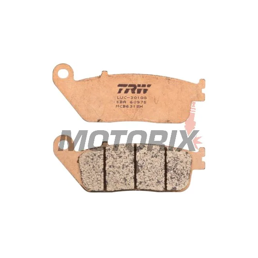 Brzdové destičky -TRW- MCB631SH, Honda CBR1000F (1990-1992), Honda RVF750R (1994-1997), Honda ST1100 Pan European/ABS (1990-2001), Kymco People 250 (2004-2005), Yamaha MT-01 1700 (2004-2011), Yamaha X-Max 125 ABS (2011-2012)
