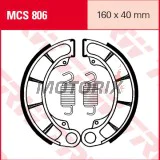 Brzdové čelisti -TRW- MCS806, 160x40mm, Honda CB500T/CB750 Nighthawk/CBX650E/CX500-CX650C Custom/GL500-650 Silver Wing/NV600C/VF700-750 Magna-Sabre/VLX600 Shadow/VT600-750 Shadow ACE (1971-2004) + Kymco Venox 250 (2000-2010)