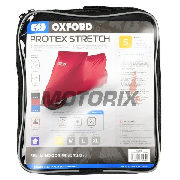 Plachta na motocykl -OXFORD- Protex Stretch vnitřní, červené, S