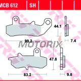 Brzdové destičky -TRW- MCB612, Suzuki DR/RGV - DR650/650R/650RS/650RSE/650RE/650SE, DR750/800 Big, RGV250 - 250-800cc, 1989-2017