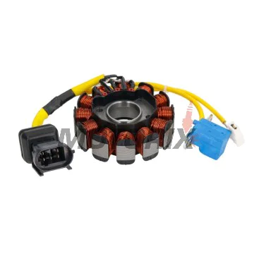 Stator (hvězda) -RMS- Aprilia Sportcity 125 2008-2011, Aprilia SR 125 2012-2014, Derbi Boulevard 125/150 2002-2007, Derbi Boulevard 200 2005-2006, Derbi GP1 125 2006, Derbi Sonar 125 2009-2011, Derbi Sonar 150 2009