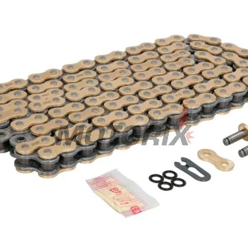 Řetěz -DID- 520VX3G&B-118FB, velikost 520, 118 článků, zesílený, zlatá/černá