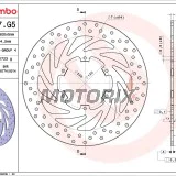 Brzdový kotouč -BREMBO- 68B407G5, Aprilia ETX350/600, Pegaso 125/600/650/650ie/Trail/Tuscany Tibet Raid; BMW F650ST/F650GS Dakar/F650CS Scarver/F700GS/F800GS, BMW G650GS/Sertao