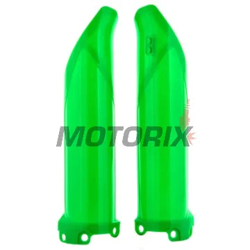 Chrániče přední vidlice -POLISPORT- zelené, KAWASAKI KX 250/450 2009-2023
