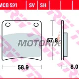 Brzdové destičky -TRW- MCB591, Kawasaki Z1300/ZG1300 DFI, Z500B, Suzuki GSX600F/750F/1100F Katana, GSX1100G, VX800 (1979-1997)