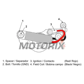 Regulátor dobíjení -DZE- regulátor dobíjení, 12V, KAWASAKI GPZ, ZG, ZL, ZR, ZRX, ZX, ZX-7R, ZX-7RR, ZX-9R; SUZUKI GSF, GSX, RF; TRIUMPH DAYTONA, LEGEND, SPEED TRIPLE, SPRINT, THUNDERBIRD; YAMAHA FJ 98-1200 1984-2013