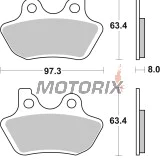 Brzdové destičky -BREMBO- 07HD16CC, Harley Davidson Road King, Electra Glide, Street Glide, Softail, Dyna, Sportster, V-Rod (2000-2017)