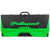 Podložka pod motocykl -POLISPORT- černý/zelený, pogumovaný, složený