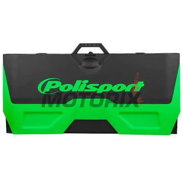 Podložka pod motocykl -POLISPORT- černý/zelený, pogumovaný, složený