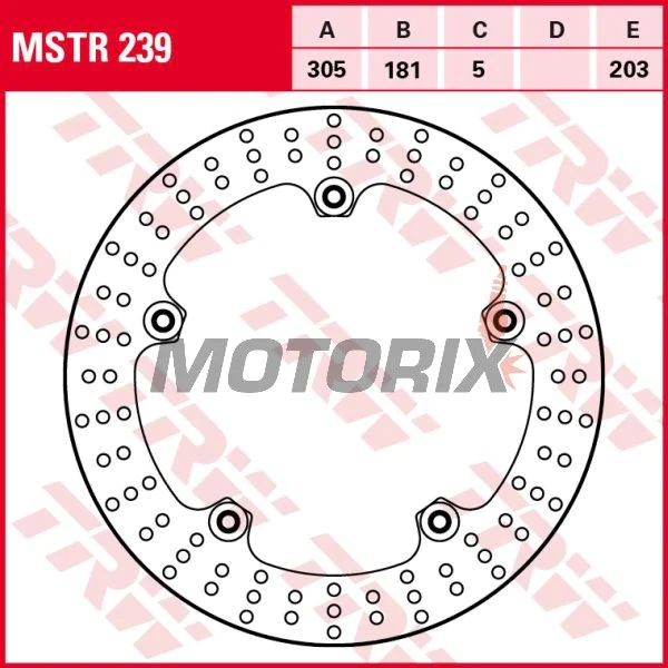 Brzdový kotouč -TRW- MSTR239, 305mm, BMW F 750/850GS, HP2 Enduro, K 1200LT/RS, R 850/1100/1150/1200/1250 GS, RT, RS, R, C, CL, S (1993-2019)