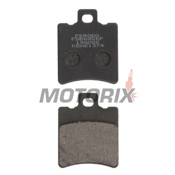 Brzdové destičky -FERODO- FDB680EF, Aprilia SR, Scarabeo, Leonardo, Rally; Benelli 491, Velvet, Adiva; Gilera NRG, Runner, Stalker; Honda SH, SFX, X8R; Malaguti F10, F12 Phantom, Ciak; Yamaha Aerox, Jog, Neos, BWS