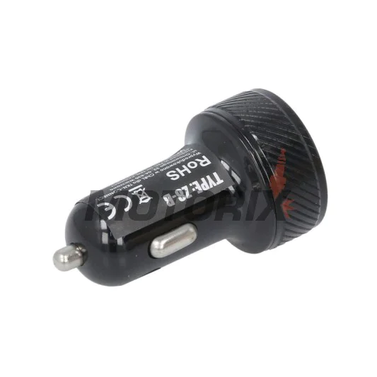 USB adaptér do zapalovače -4 RIDE- 12V, 2xUSB 3.0 + voltmetr - univerzální