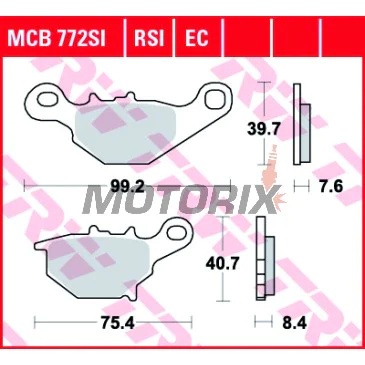 Brzdové destičky -TRW- MCB772SI, Suzuki RM85/RM85L (2005-2018)