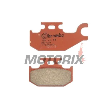 Brzdové destičky -BREMBO- 07GR50SD, Bombardier DS 650/Outlander 330-500/Quest 650 Max, Cannondale 400-440, Suzuki Vinson 500/KingQuad 700X (2000-2005)