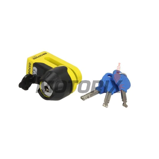 Zámek brzdového kotouče -OXFORD- Mini T 5.5mm, žlutý